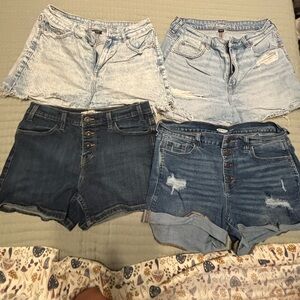 4 Pairs of Shorts American Eagle,Etc Size 8